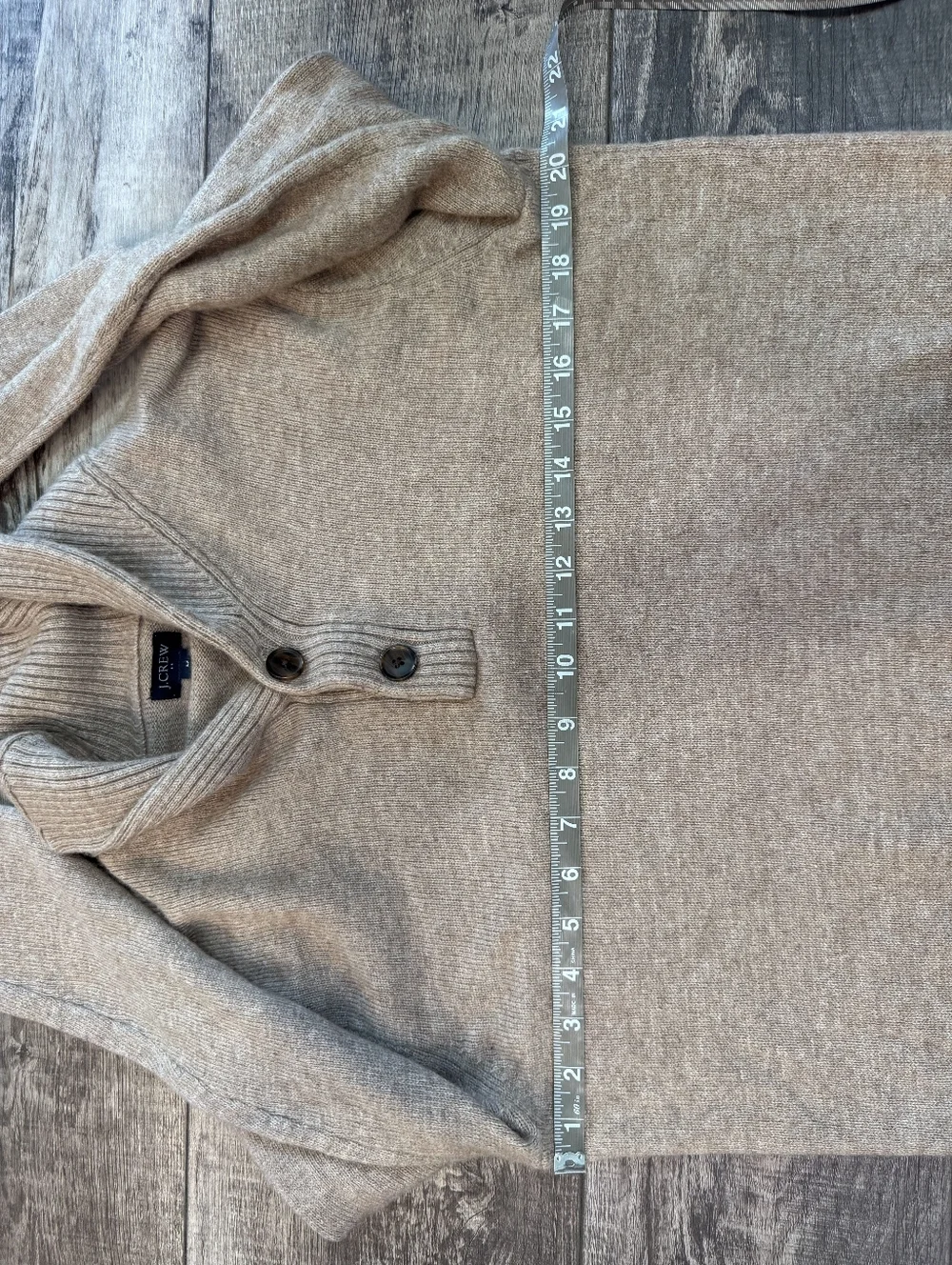 J. Crew Men's Turtleneck Button In Taupe Size Medium